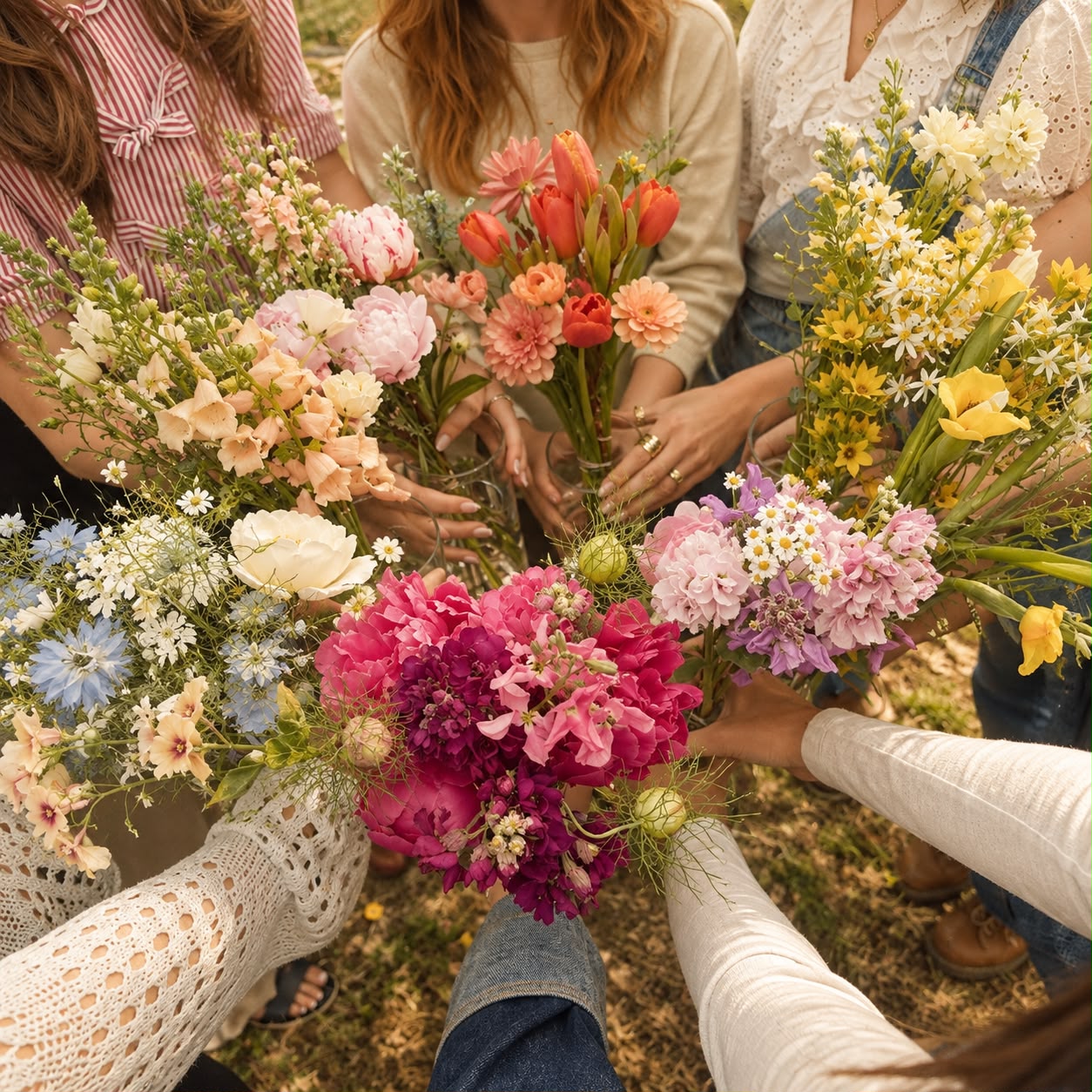 Arranjo floral em uma experiência da Elarah