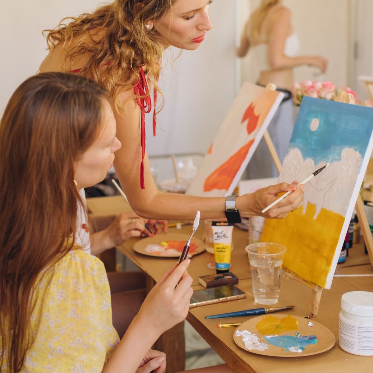Pintura intuitiva em uma experiência da Elarah